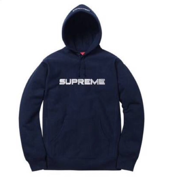 Supreme Sequin Logo Hooded Sweatshirt 